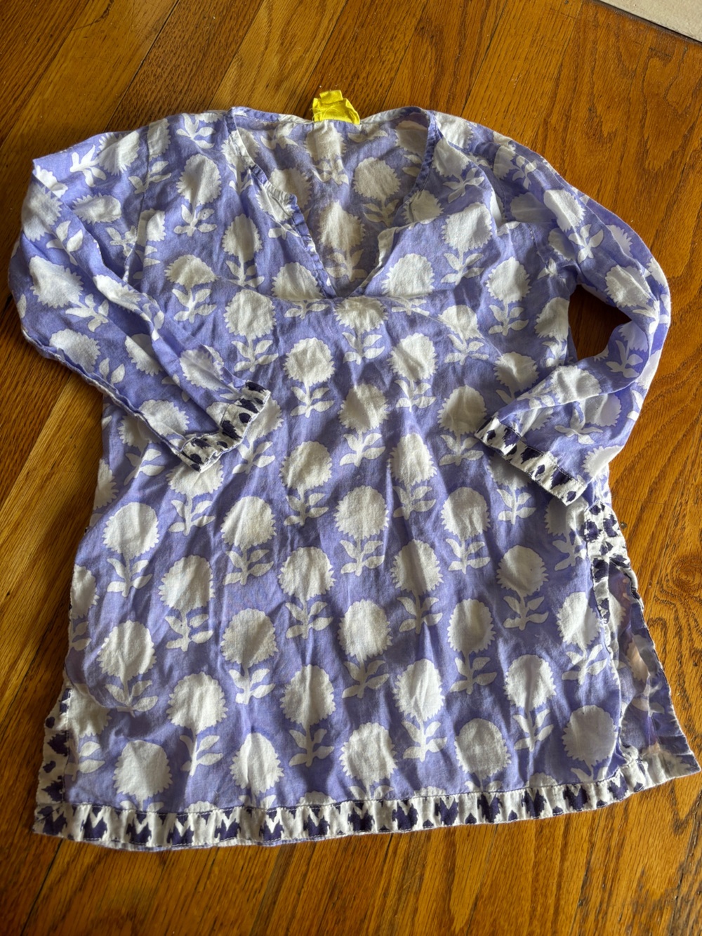 Roller Rabbit Kids Lavender and White Floral Swim Coverup